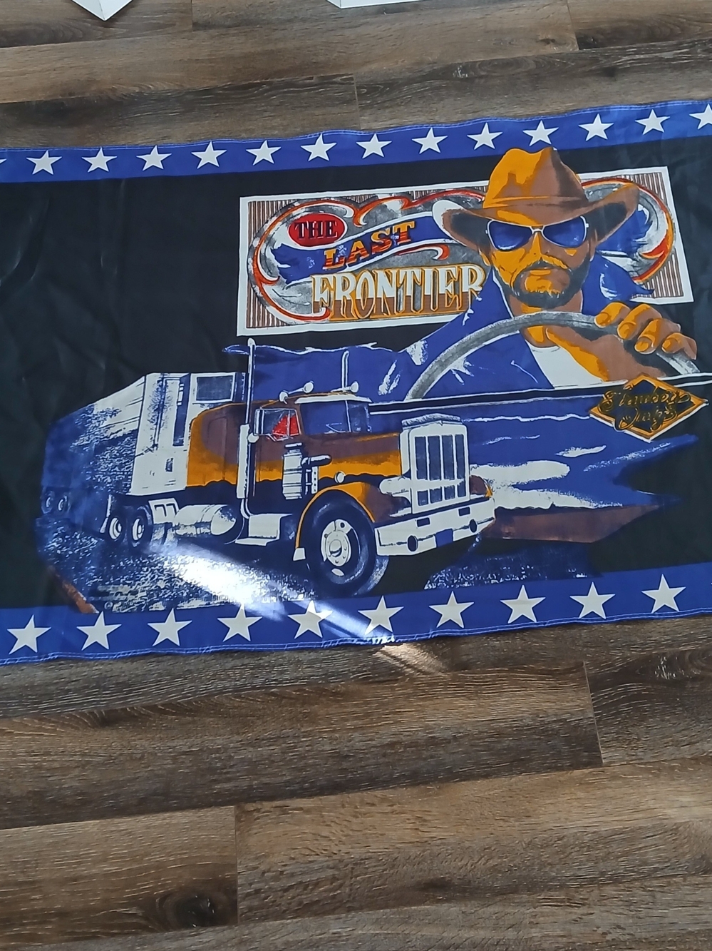 Last Frontier Trucking Decorative Banner - Blue/Black